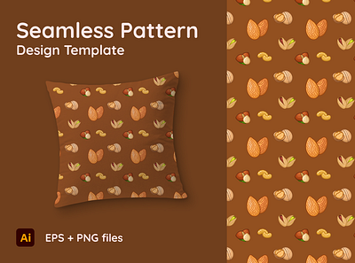 Nut madness - Seamless Pattern artwork background design icons icons design illustration nut nuts pattern pillow seamlesspattern vector
