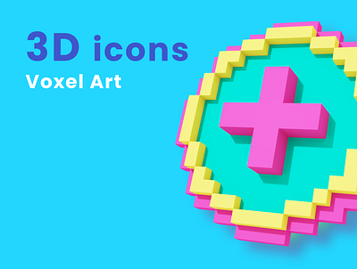 Voxel Art UI Icons 3dicons basic icons designs essential icons figma icondesign illustration interface pixelart set stylized ui voxel voxel art voxelart