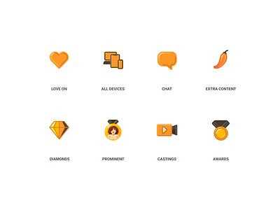 Fresh icons for adult project