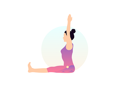 Dandasana Staff Pose background dandasana fitness illustration illustrator japan landscape life natural pose poses sport staff training woman yoga