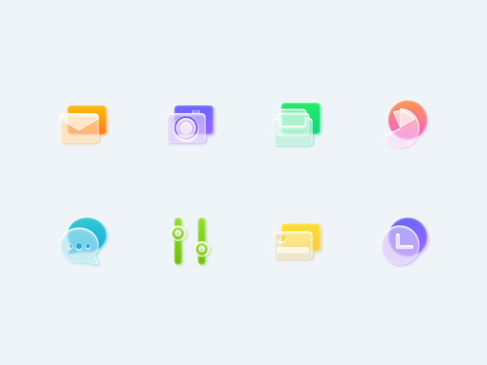 Frosted Glass Icons Set Part 1 By Rengised On Dribbble