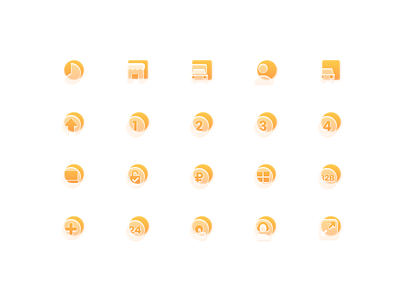 Basic Icons library Glass Style