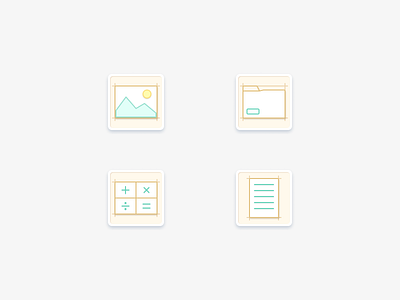 Concept icons style calc concept doc figma figmadesign folder icon icondesign icondesigner icons image note office sketch system windows11 workplace workspace