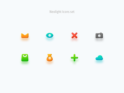 Neolight Icons set 3d effect figma icon iconpack icons iconset light sketch ui uidesign
