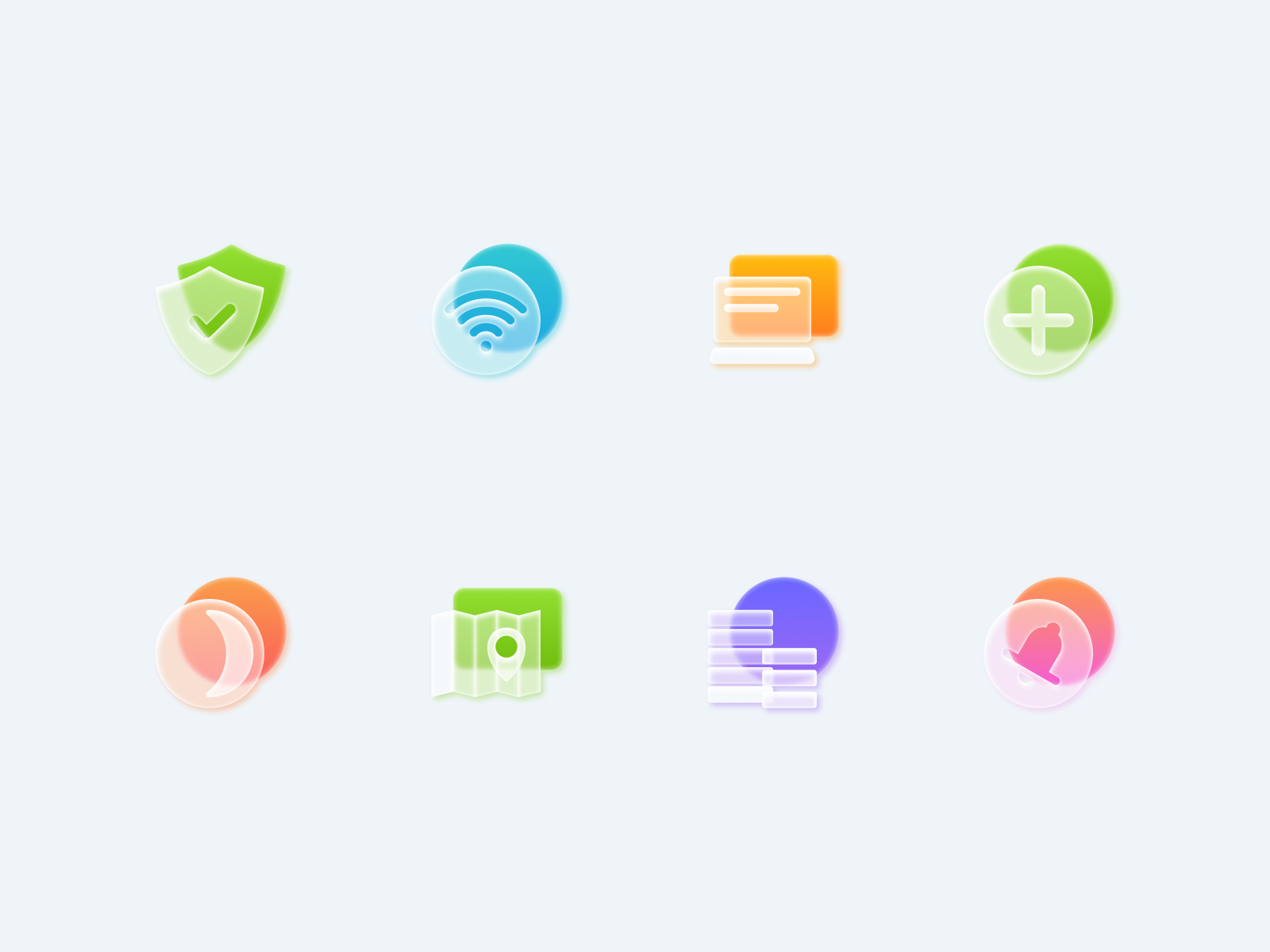 Frosted Glass Icons Set part 4 by Rengised on Dribbble