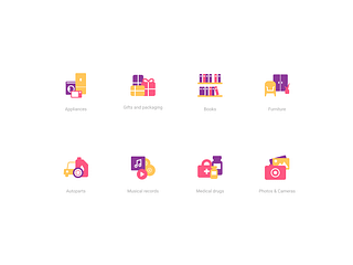 Categories icons set by Rengised on Dribbble