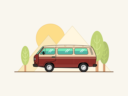 Volkswagen T3 - Vector by Rengised on Dribbble