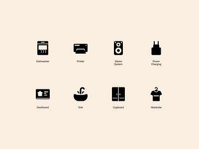 Smart home icons set #5 uidesign