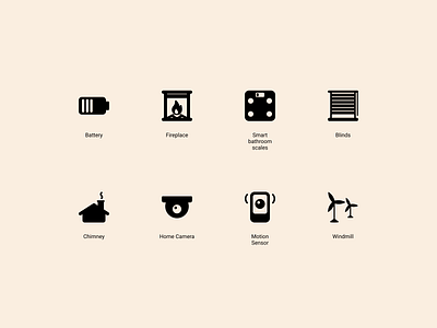 Smart home icons set #6