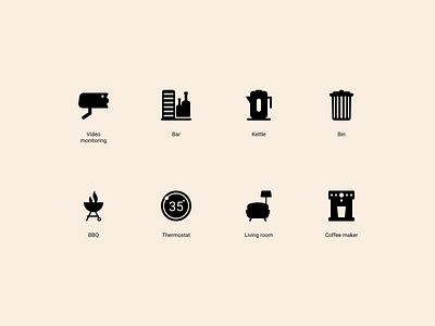 Smart home icons set #7 uidesign
