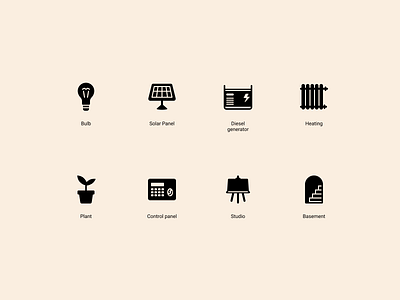 Smart home icons set #8