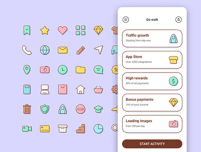 Customize your UI with my icons app basic design elements figma graphic design icon iconpack icons iconset interface marshmallow outline simple sketch sweet ui vector volume