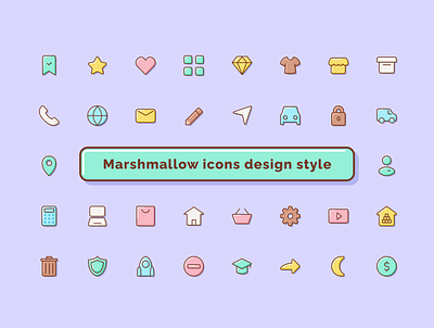 How do you like style? design figma figmadesign icon icondesign icons marshmallow pack set style sweet system ui vector work