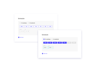 Schedule forms appdesign figmadesign forms schedule time ui uidesign webdesign week work