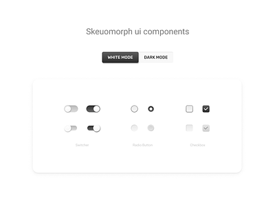 Free Skeuomorphic components for Figma checkbox components design elements figma figmadesign free freebie icons items objects radiobutton realistic selector skeuomorphism switcher ui vector