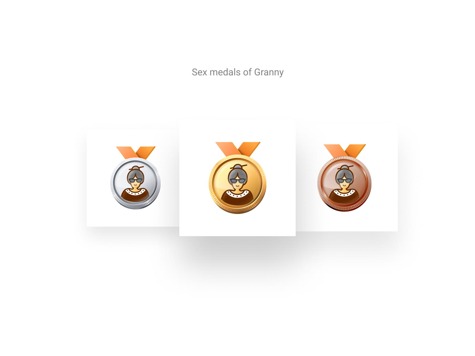 Sex medals of passion #2 badge grandmother granny icon