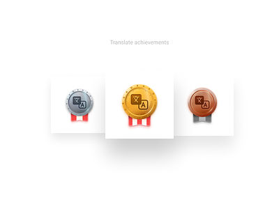 Achievements achievement app award badges figma gold icon icons language medal place service translate uidesign vector