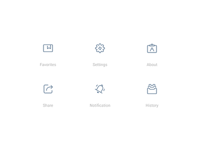 Some random icons about app favorites figma icons menu notofication outline random settings share stroke