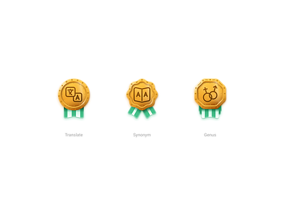 Language achievements achievement award badge figma gold icon language medal