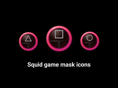 Free Squid Game Mask Icons circle community faces figma free freebie freefigma freeicon game icon icons movie octopus resourses square squid squidgame triangle vector