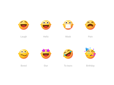 Faces, Smiles, Emojis 3dicons avatar character emojis emotion faces icons people profile skeuomorphism smiles uidesign user