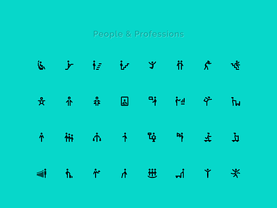 People icons 24grid 24icons 24px action icon icondesign icondesigner icons man people pose profession solid stroke svg woman