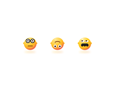 My new emojis 3d down emojis figma glasses icons mustache smile svg upside vector