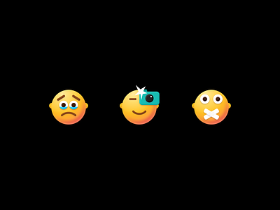 My new emojis best cry emoji eyes faces figma icon icons pack photo set silent smile ui wet yellow