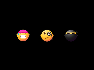 My new emojis emoji emotion face hard japan mask ninja professor smile strongman ui work