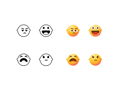 Design process - emojis design emojis icondesign icons process skeuomorphism smiles uidesign