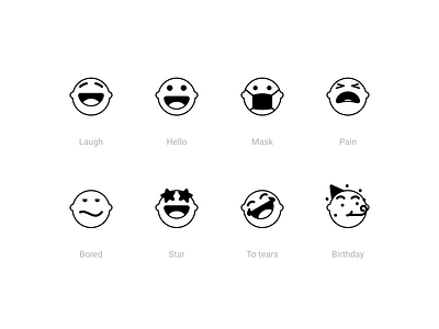 64 outline emojis avatar character emoji emotion faces figma free icons notion outline smile update