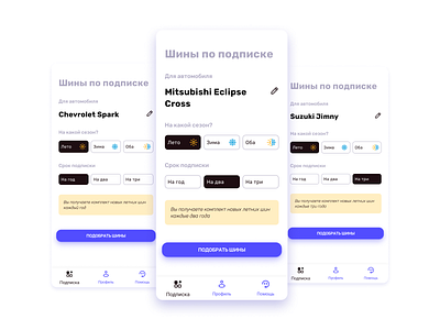Tire Subscription Service for the Russian brand