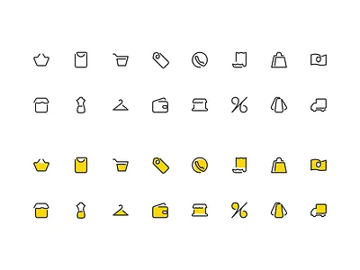 One line + Shape delivery figma filled iconpack icons iconset magazine oneline onestroke sale shape shopping store svg unoline