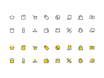 One line + Shape delivery figma filled iconpack icons iconset magazine oneline onestroke sale shape shopping store svg unoline