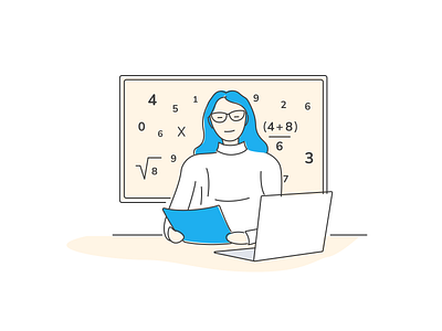 Teacher character sketch #2 character education figma icons illustration learn lesson studing teacher vector woman