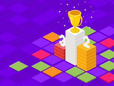 Illlustration of rating 123 3d cup isometric rating top