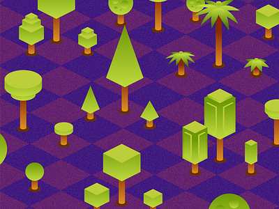 Isometric Trees cubes elements eps green isometric plants psd sketch trees vector woods