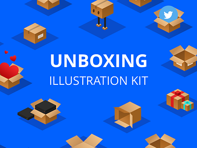 Nice icons for your product box free icons isometric kit love paper set steps style technics unboxing