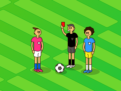 Red card 2018 ball champion fifa football grass green penalty refs soccer