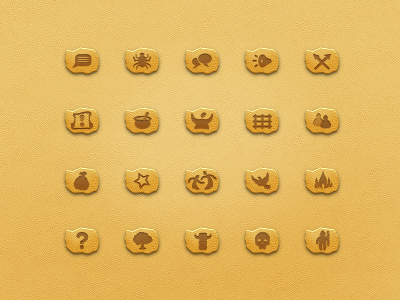 Symbol button game gold graphic icon menu online set siluet symbol texture