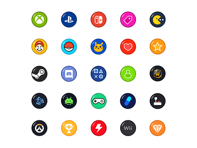 Free Game Icons blizzard brand download free freebie game icon kit logo mario nintendo pack set sketch steam vector wow