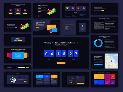 Simple and Dark UI Kit bootstrap free grid sample style system web