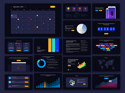 Simple and Dark UI Kit blog bootstrap dark free grid grid system landing landing page mode sample sketch template theme web