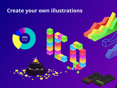 Crypto Illustration Kit coin crypto figma ico icons illustration pack set sketch template vector wallet