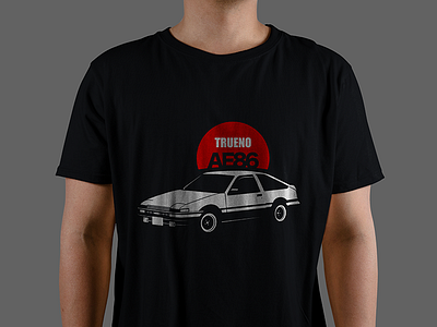 T Shirt Trueno AE 86 ae86 car clothes japan mockup shirt toyota trueno