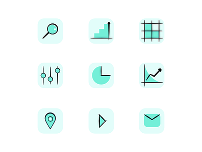 Line & Fill icons set concept fill filled filled line filled outline green hand light mae outline icon pack pencil set sketch