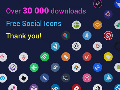 Social Icons 30 000 downloads set vector kit app icon download brand logo adobe png svg eps figma sketch psd icons social free