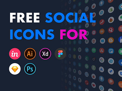 Free Social Icons - Update!!! brand download free icons logo logos mail.ru notion pack png set sketch social svg template tidal tilda typography