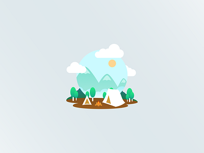 Rest with a tent app auto beach cabrio car city figma icon icons illustration kit moto sand sea set sketch sky travel ui vector