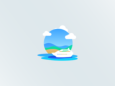 Sea travel app beach boat city figma icon icons illustration kit sand sea sea food set sketch sky travel ui vector